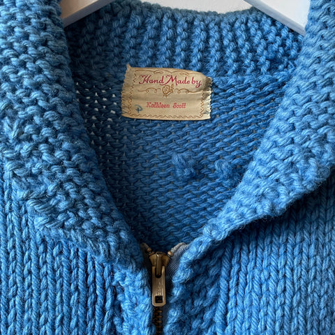 60’s Blue Striped Cowichan - Large