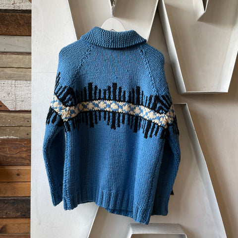 60’s Blue Striped Cowichan - Large