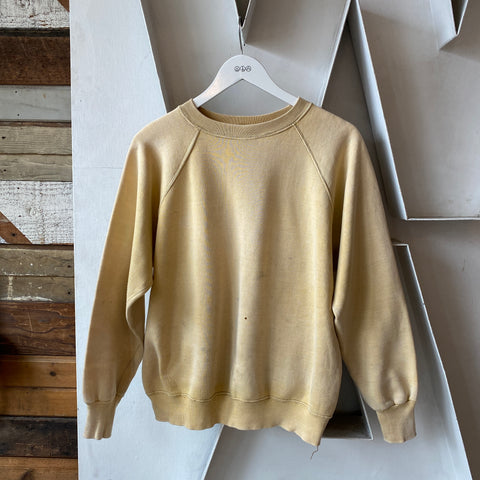 60's Faded Raglan Crewneck Sweatshirt - Large