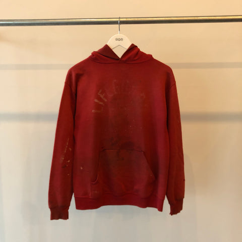 90's Thrashed Red Lifeguard Hoodie - Large