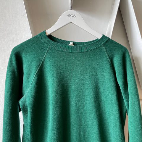 70’s Green Raglan Sweatshirt - Medium