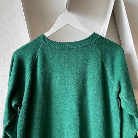 70’s Green Raglan Sweatshirt - Medium