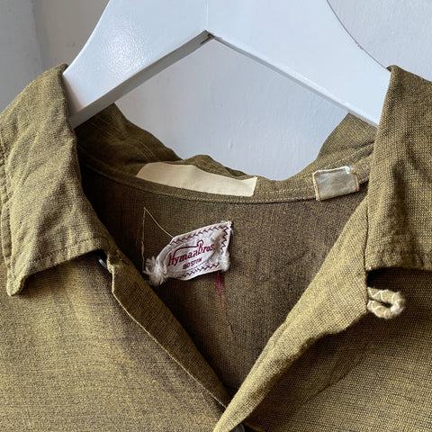 50's Rayon Loop Collar Shirt - Medium