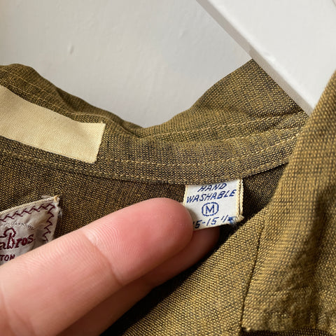 50's Rayon Loop Collar Shirt - Medium