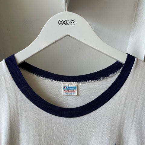 70’s Champion Blue Bar Ringer - Medium