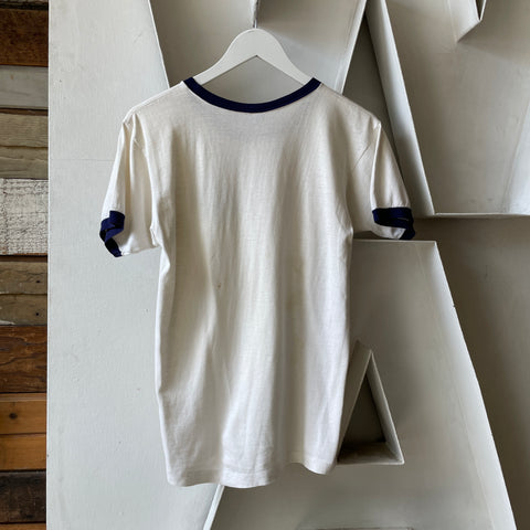 70’s Champion Blue Bar Ringer - Medium