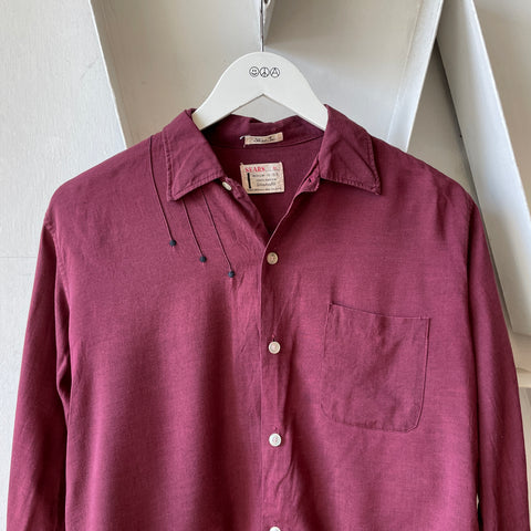 60’s Sears Cropped Rayon Shirt - Small