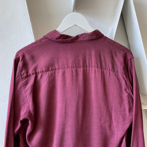 60’s Sears Cropped Rayon Shirt - Small