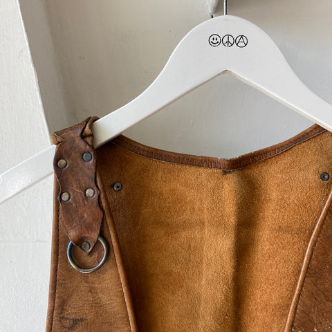 60's Leather Vest - Medium