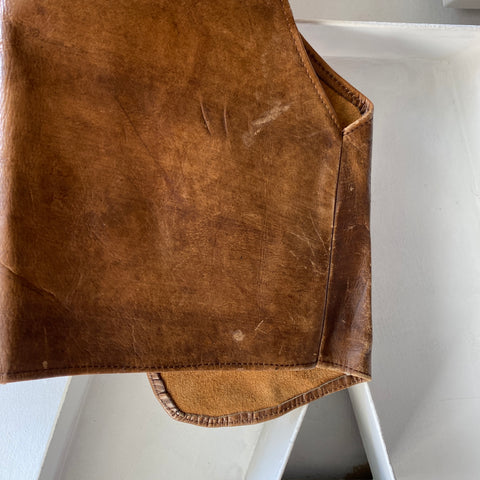60's Leather Vest - Medium