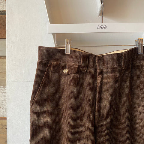 70's Wide Leg Corduroy Trousers - 33” x 30.5”