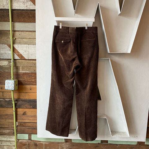 70's Wide Leg Corduroy Trousers - 33” x 30.5”