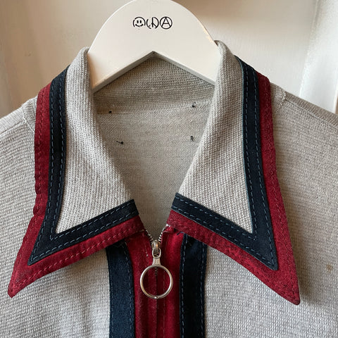 60’s Wool Zip Sweater - Large