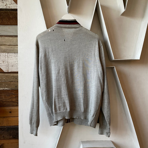 60’s Wool Zip Sweater - Large