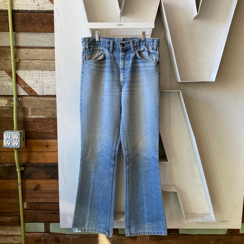 80's Plain Pockets Flared Denim - 32" x 34"