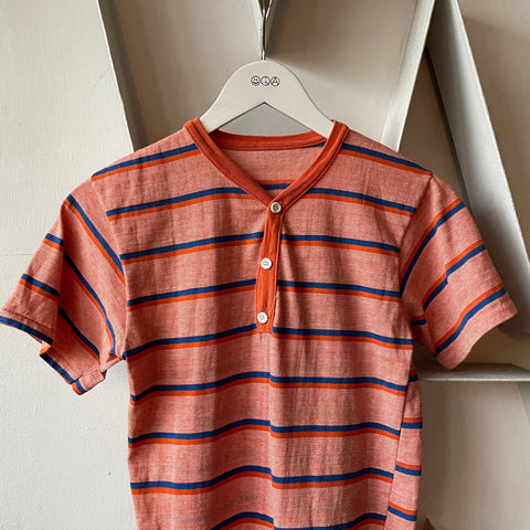 70’s Striped Henley Tee - Small