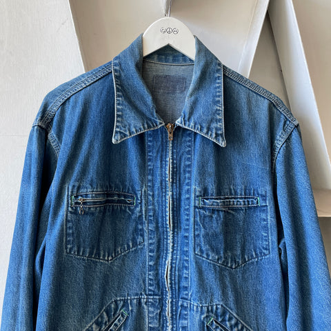 70’s Osh Kosh Denim Zip-Up Jacket - Large