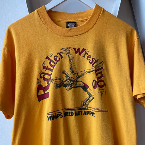 80’s No Wimps Wrestling Tee - Large