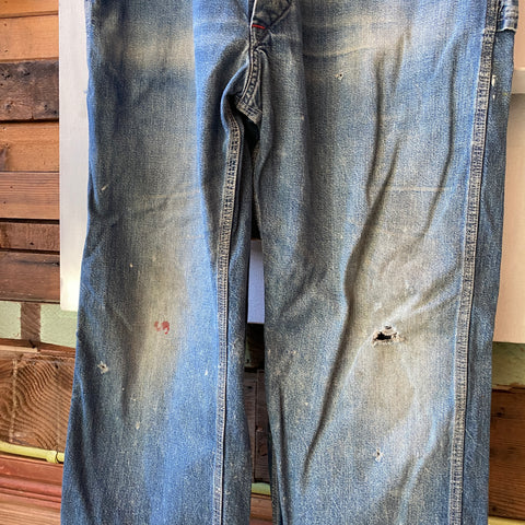 70's Big Mac Denim Overalls - 34"-37" x 29"