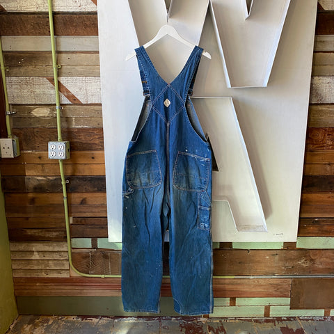 70's Big Mac Denim Overalls - 34"-37" x 29"