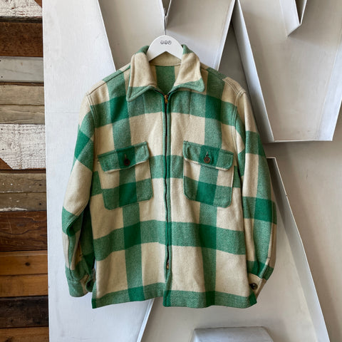 70’s Plaid Wool Jacket - Medium