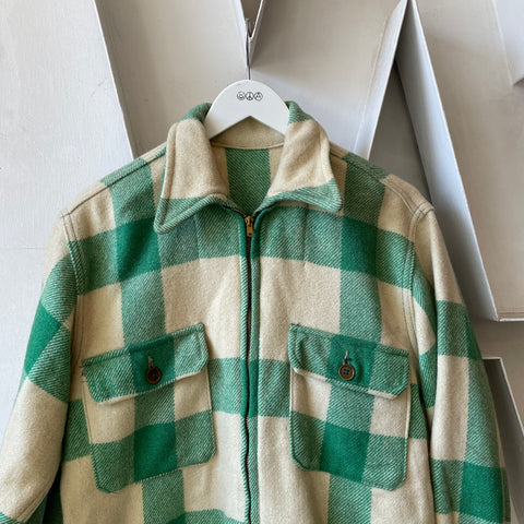 70’s Plaid Wool Jacket - Medium