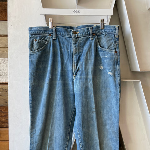 80’s Light Wash Lee Boot Cut Denim - 34" x 30"