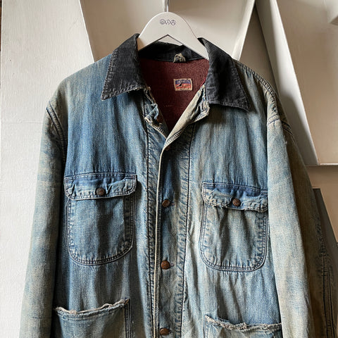 50’s Thrashed Big Mac Denim Chore Coat - Large
