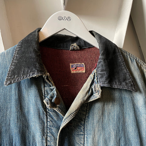 50’s Thrashed Big Mac Denim Chore Coat - Large