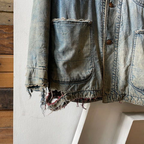 50’s Thrashed Big Mac Denim Chore Coat - Large