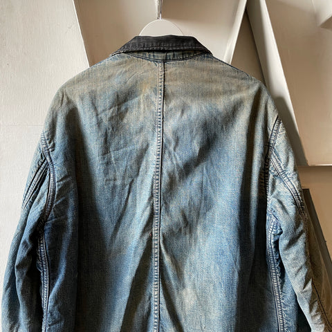 50’s Thrashed Big Mac Denim Chore Coat - Large