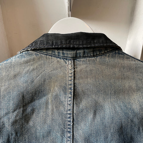 50’s Thrashed Big Mac Denim Chore Coat - Large