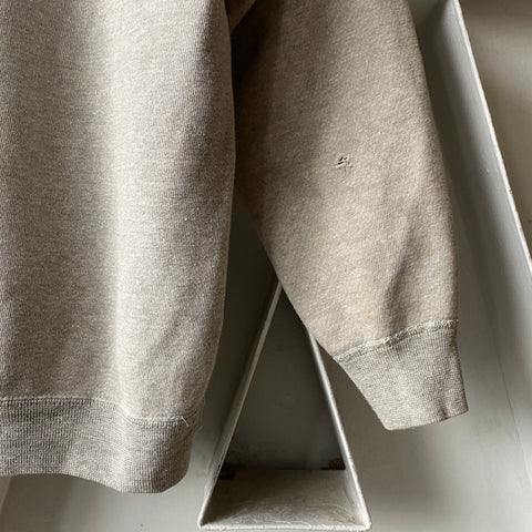 60s Grey Raglan Sweat - Medium