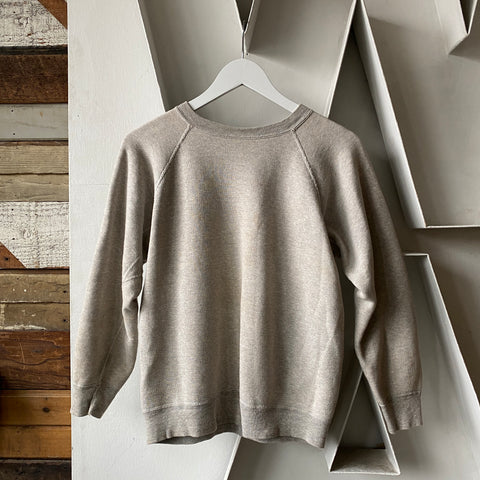 60s Grey Raglan Sweat - Medium