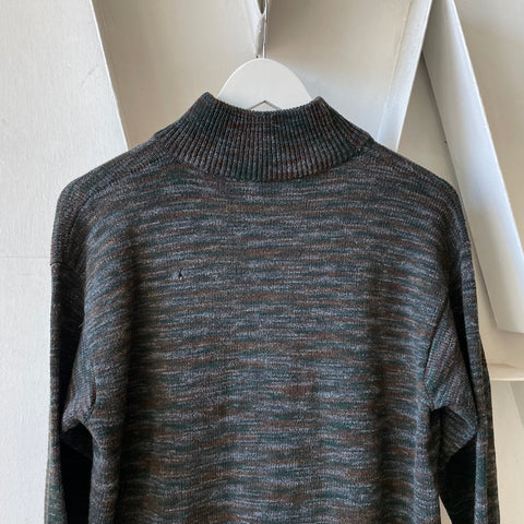 70’s Multicolor Turtleneck Sweater - Small
