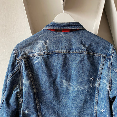 80's Flannel Lined Levi's Denim Jacket - Medium