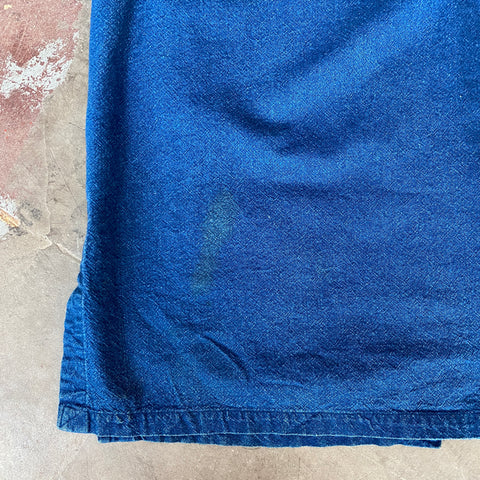 Indigo Dyed Chore-Blouse - Medium