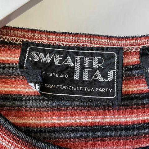 80’s Striped Thermal Tee - XS