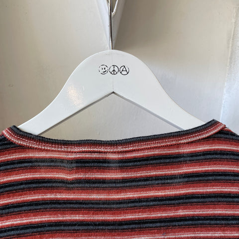 80’s Striped Thermal Tee - XS