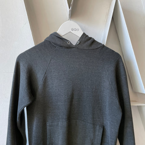 80’s Black Hooded Sweatshirt- Small