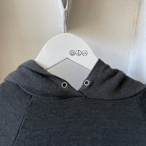 80’s Black Hooded Sweatshirt- Small
