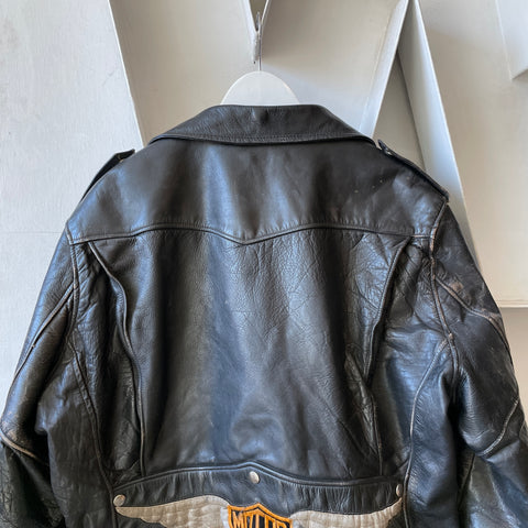 80’s Brent Motorcycle Leather Jacket - Large