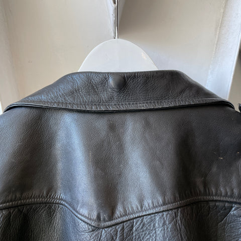 80’s Brent Motorcycle Leather Jacket - Large