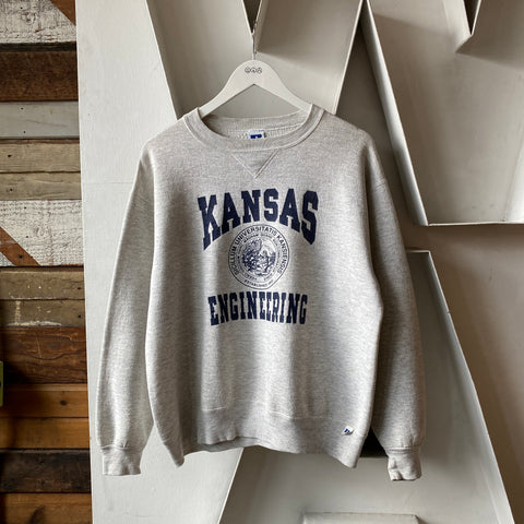 90's Kansas Russell Crewneck Sweatshirt - Large
