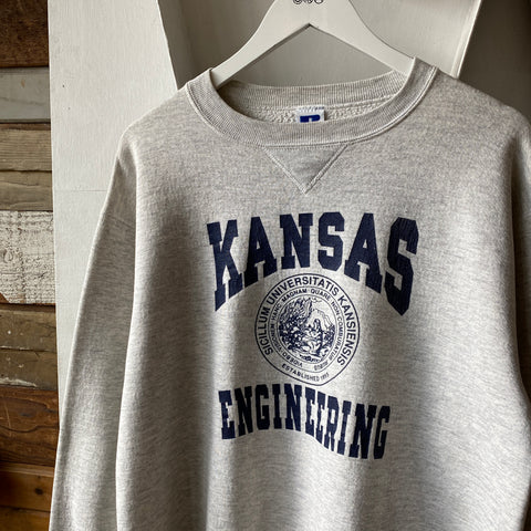 90's Kansas Russell Crewneck Sweatshirt - Large
