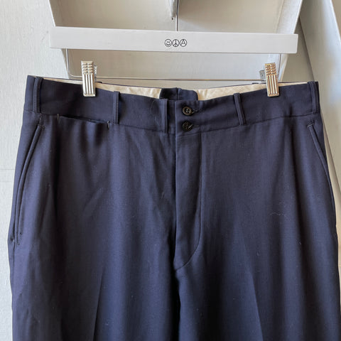 50’s Navy Wool Trousers - 32" x 30”