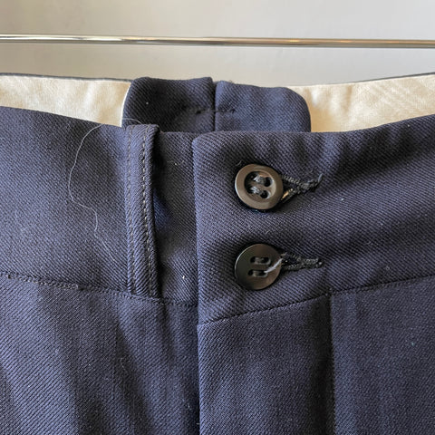 50’s Navy Wool Trousers - 32" x 30”