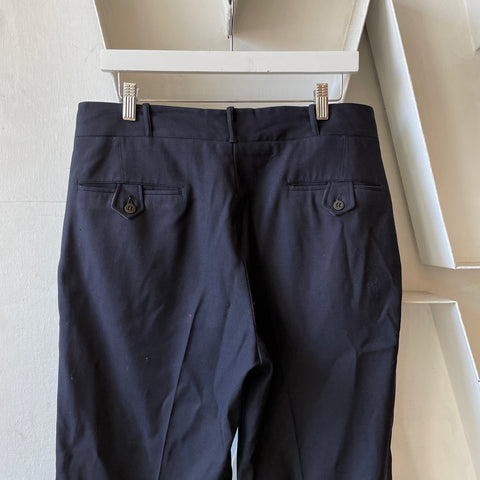 50’s Navy Wool Trousers - 32" x 30”