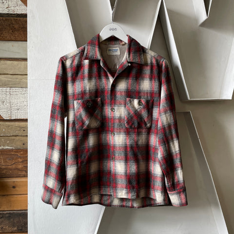 60’s Prescott Shadow Plaid Loop Collar - Medium