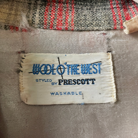 60’s Prescott Shadow Plaid Loop Collar - Medium
